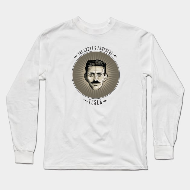 The Great & Powerful Tesla Long Sleeve T-Shirt by DubyaTee